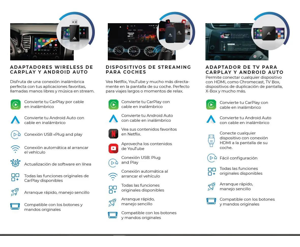 Adaptador Inalambrico De Radio Android Auto Carplay Youtube AutoSky miniatura 9