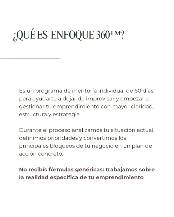 Mentoría para Emprendedores Creativos | Método Enfoque 360™ miniatura 3