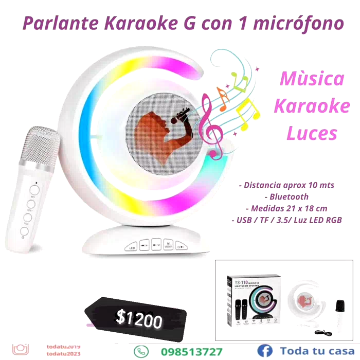 Parlante Karaoke G con micrófono - foto 1